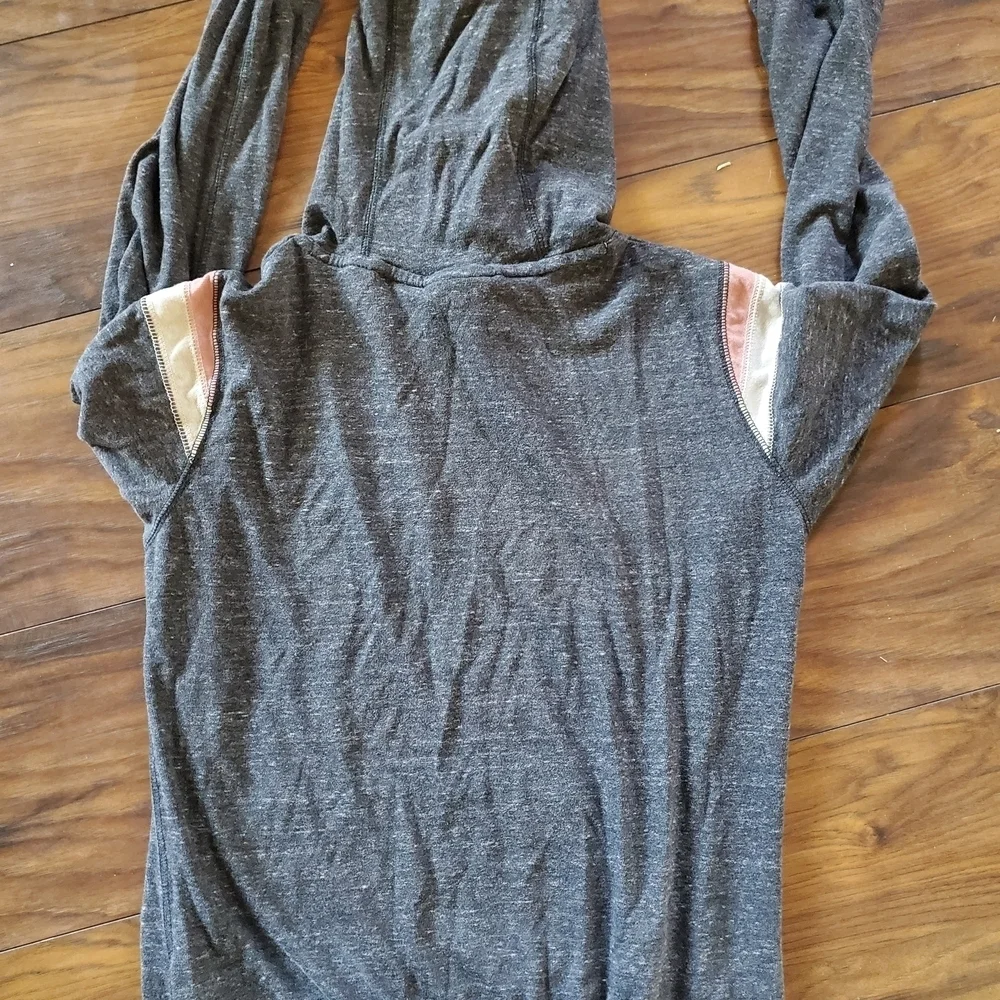 Nike Charcoal Hoodie with Peach Stripes, Adorable, Light And Soft